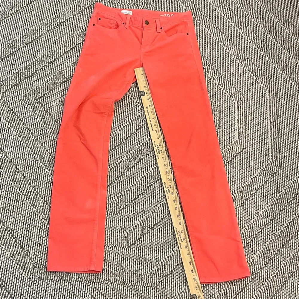 GAP Women's Bright Coral Straight Leg Jeans corduroy thin cotd